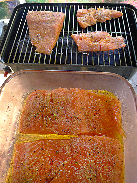 Grilled salmon